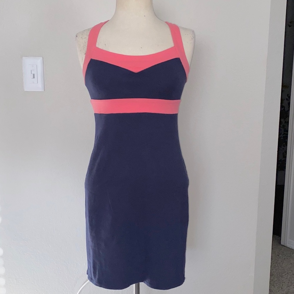 Pink and navy dress
